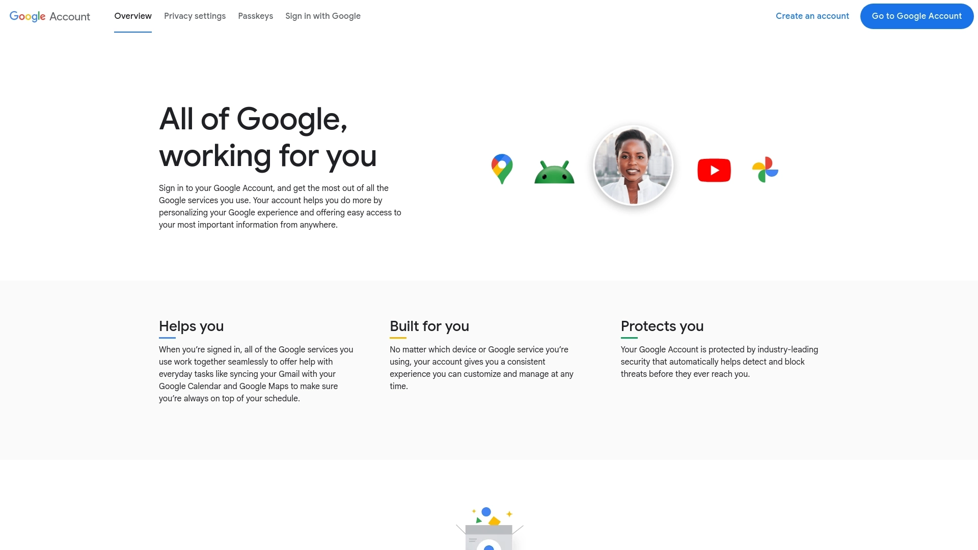 Google Account 网站截图