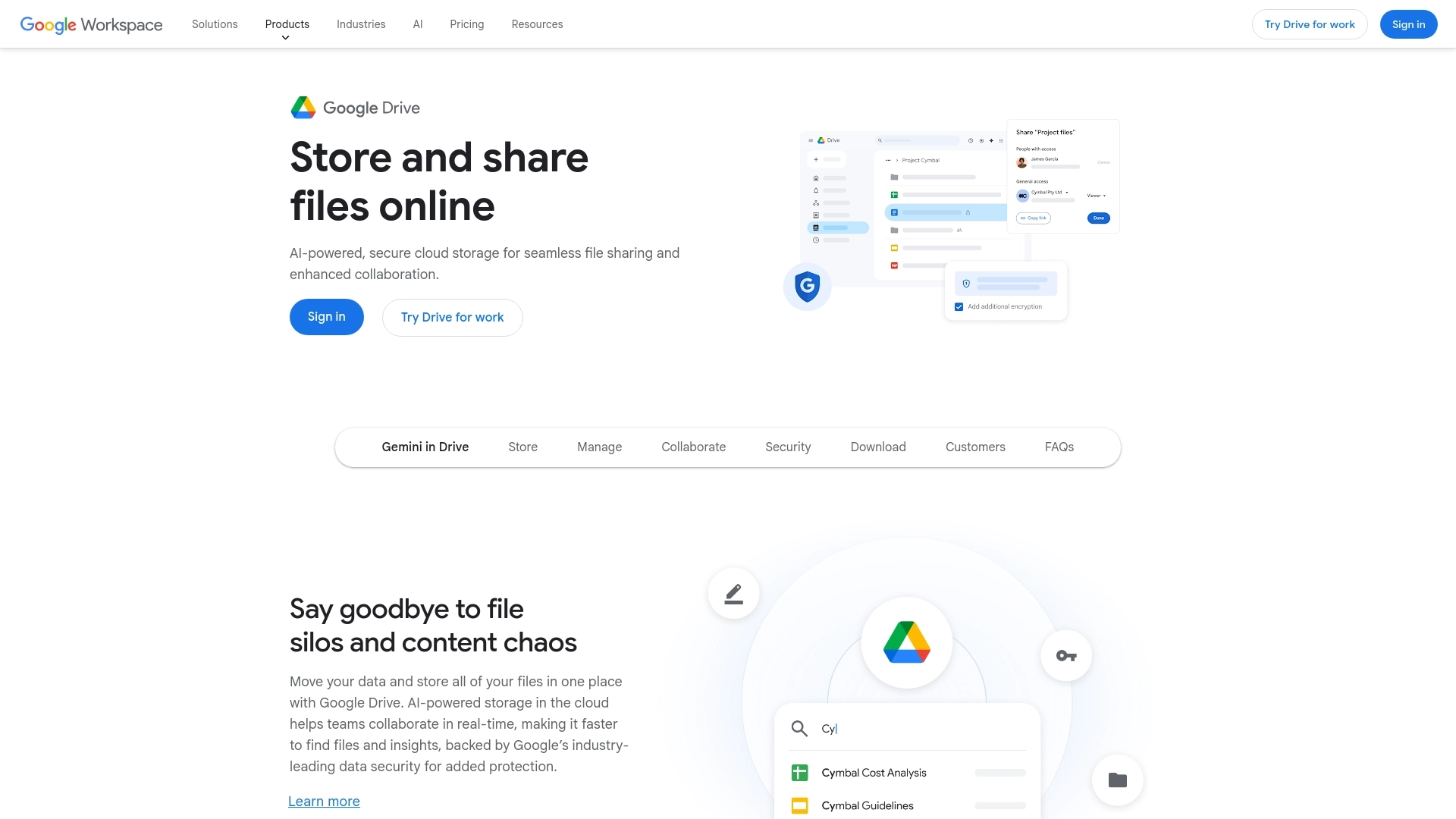 Google Drive 网站截图