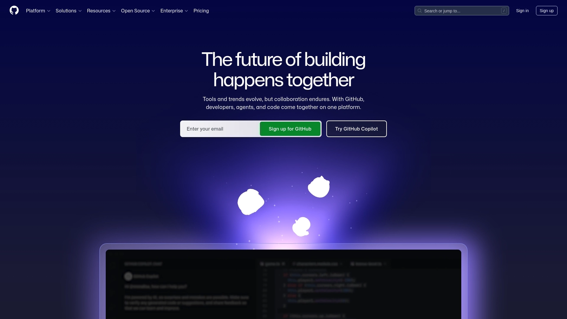 GitHub website screenshot