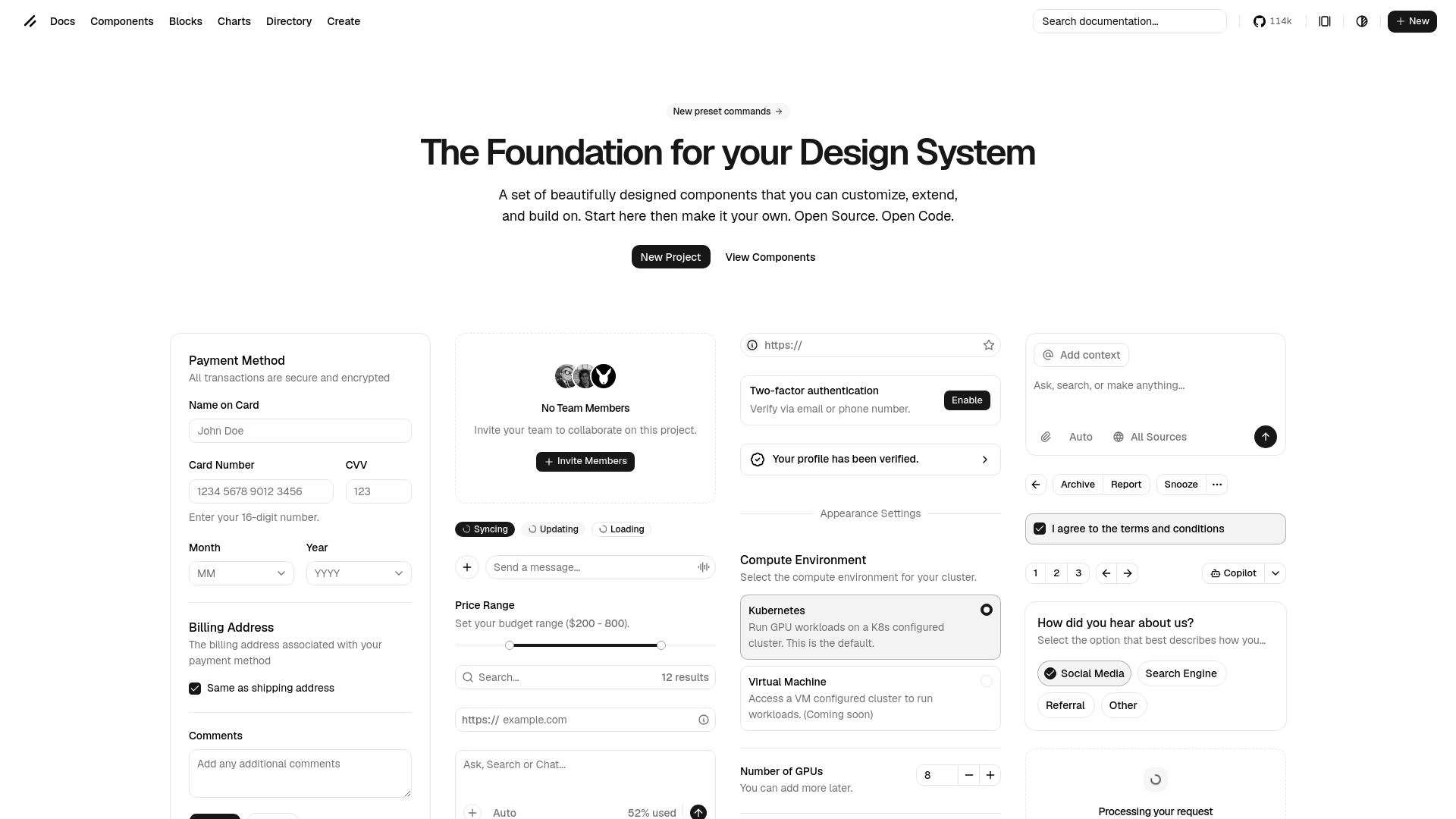 shadcn/ui 网站截图