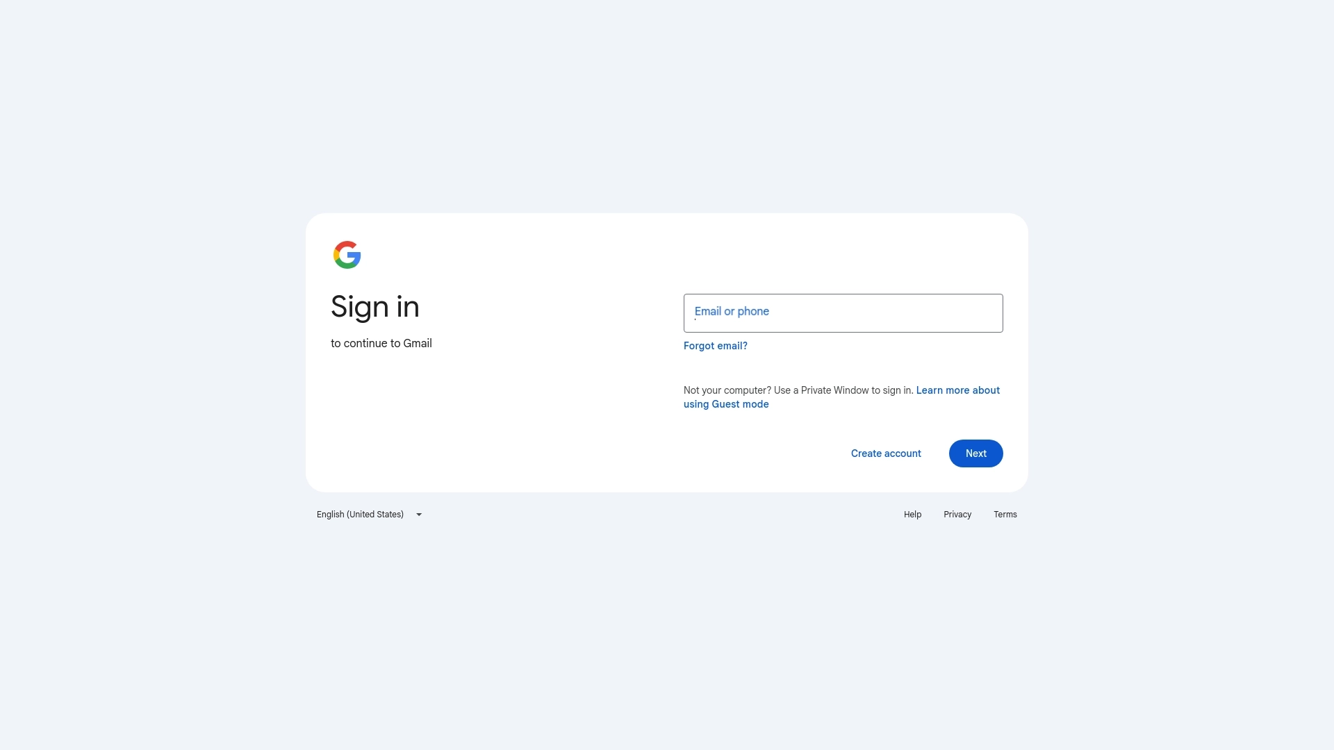 Gmail 网站截图
