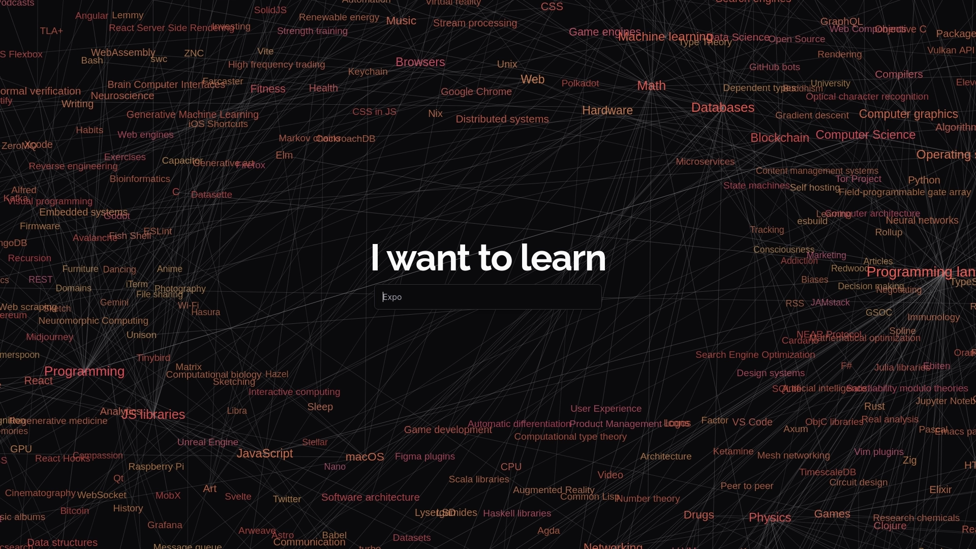 Learn Anything 网站截图