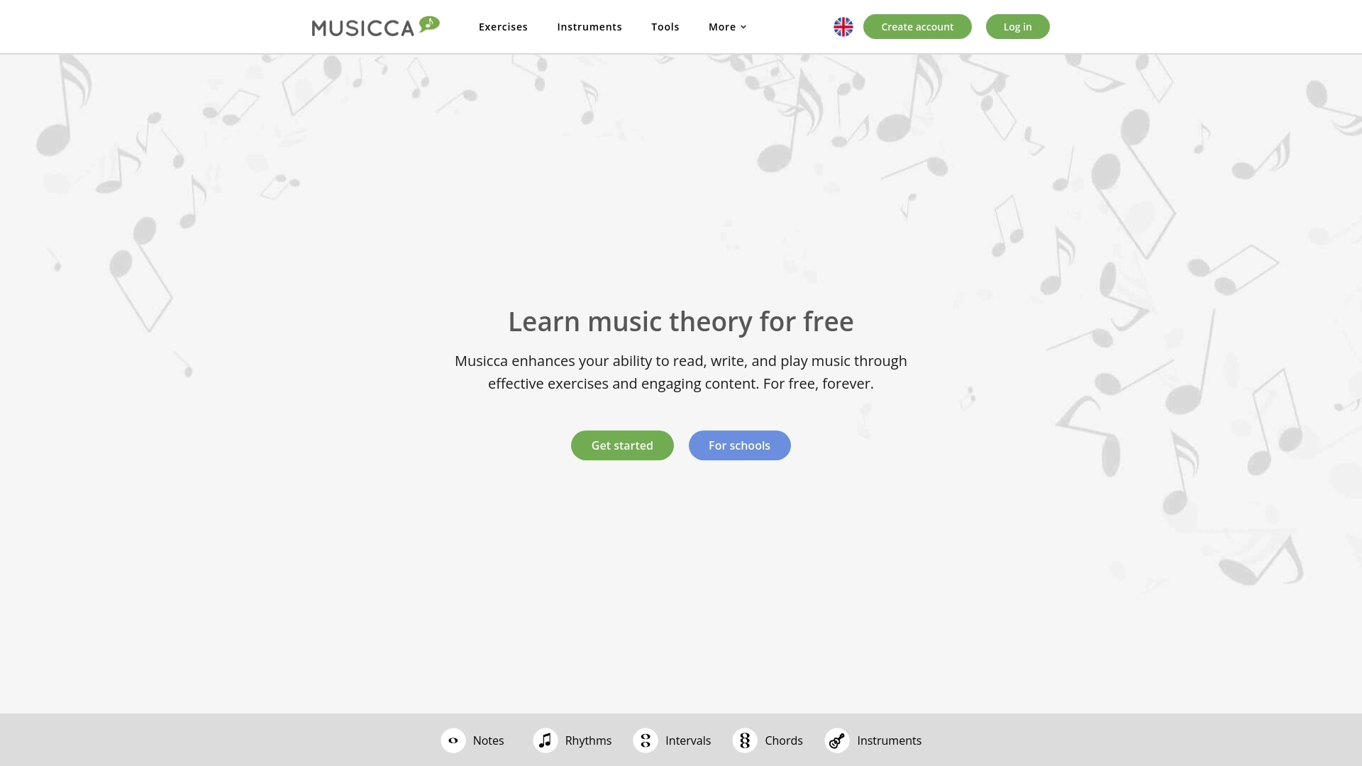 Musicca website screenshot