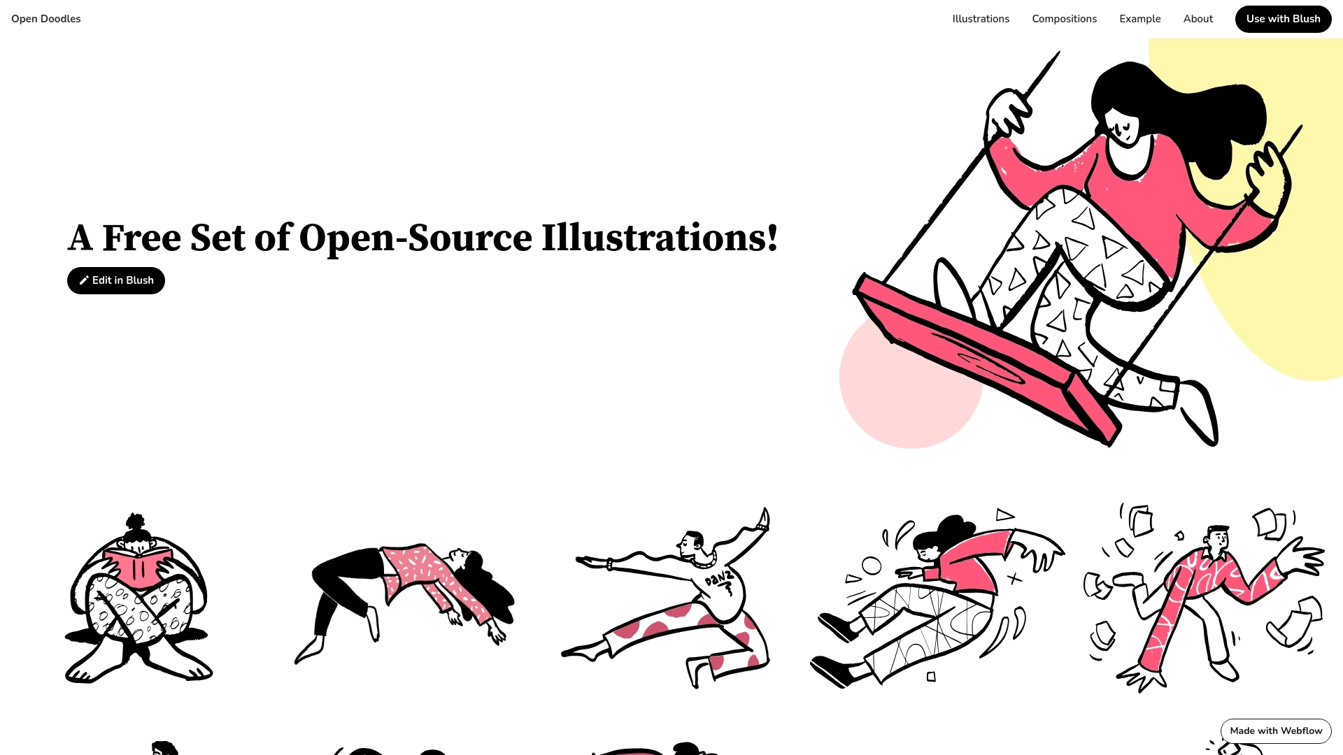 Open Doodles website screenshot