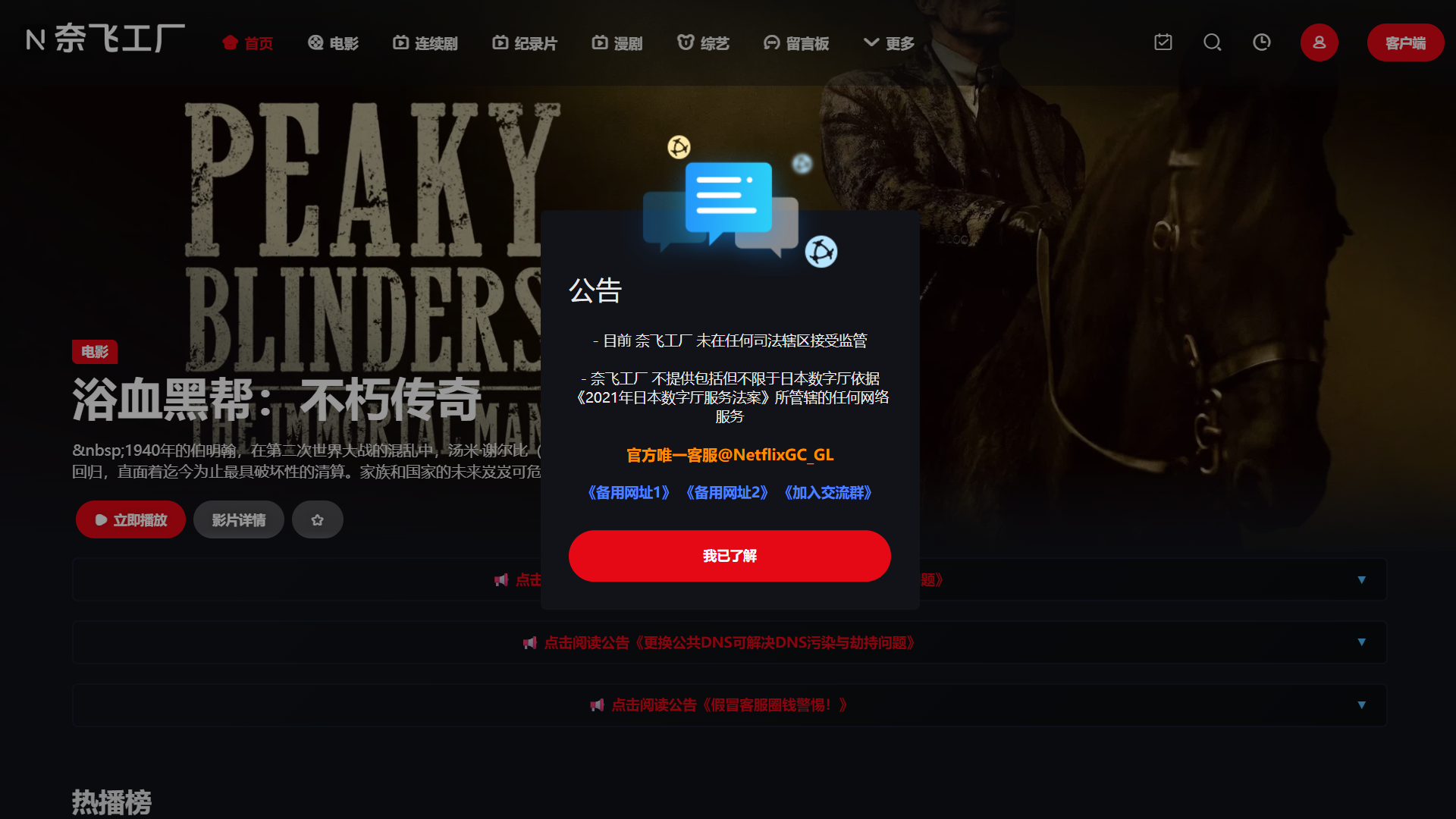 NetflixGC website screenshot