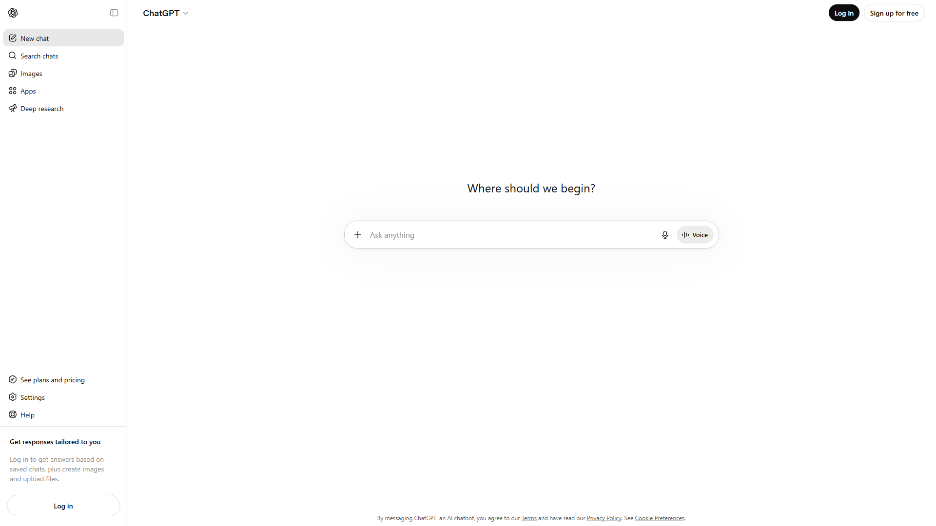 ChatGPT 网站截图