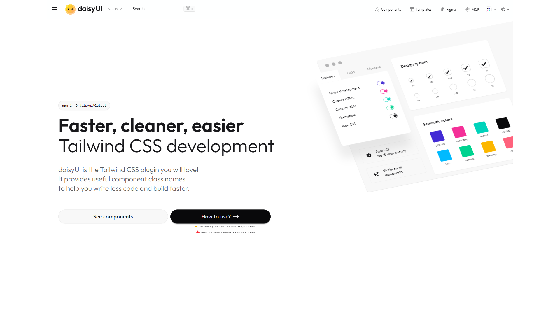 daisyUI website screenshot