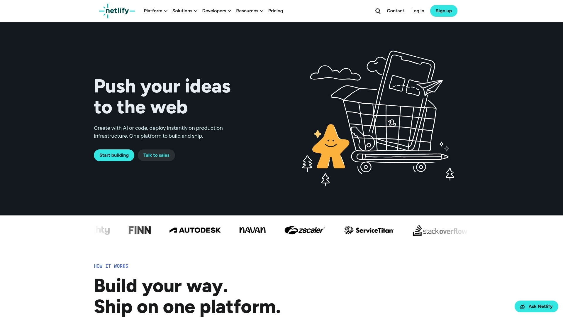 Netlify 网站截图