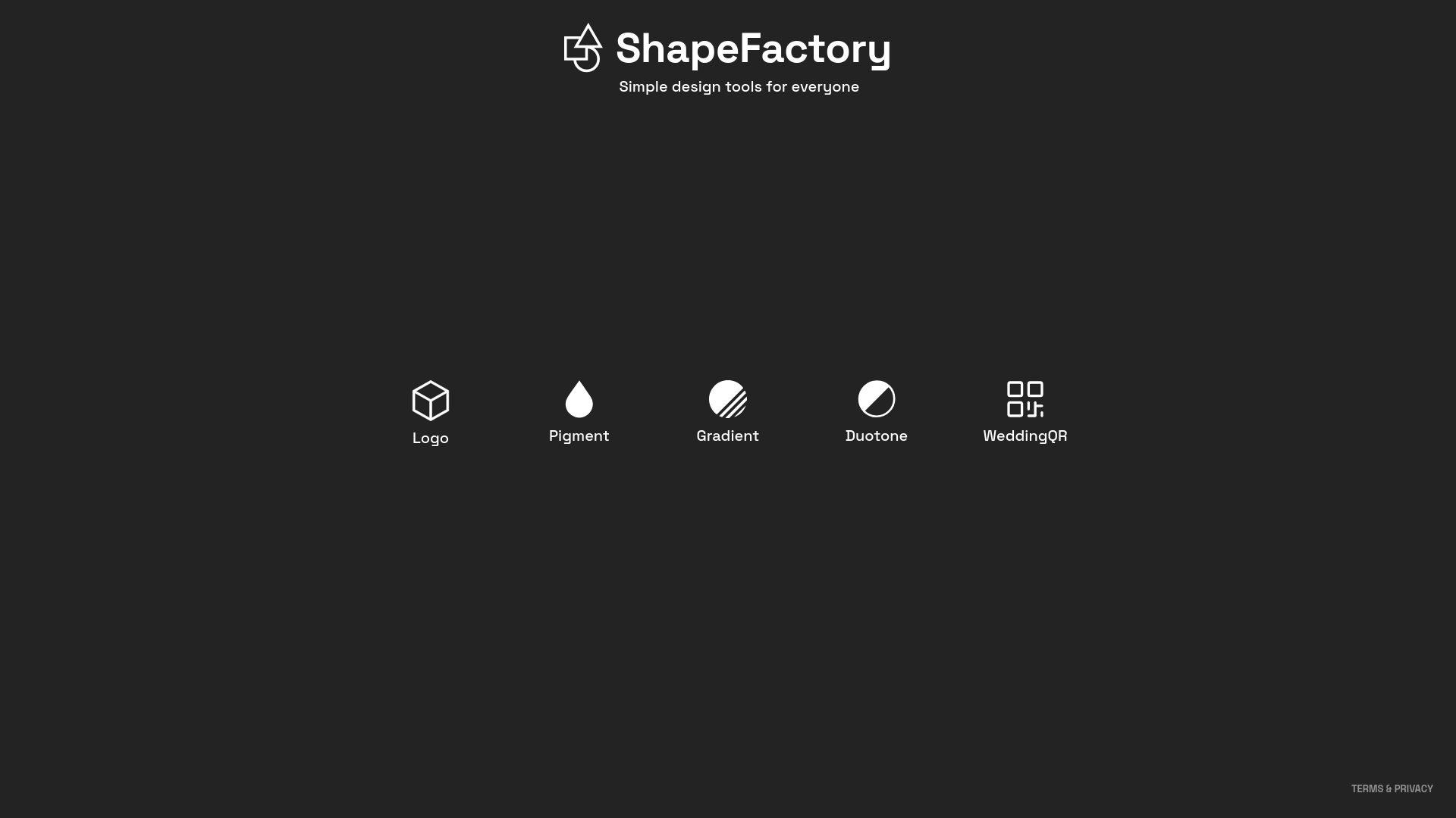 ShapeFactory website screenshot