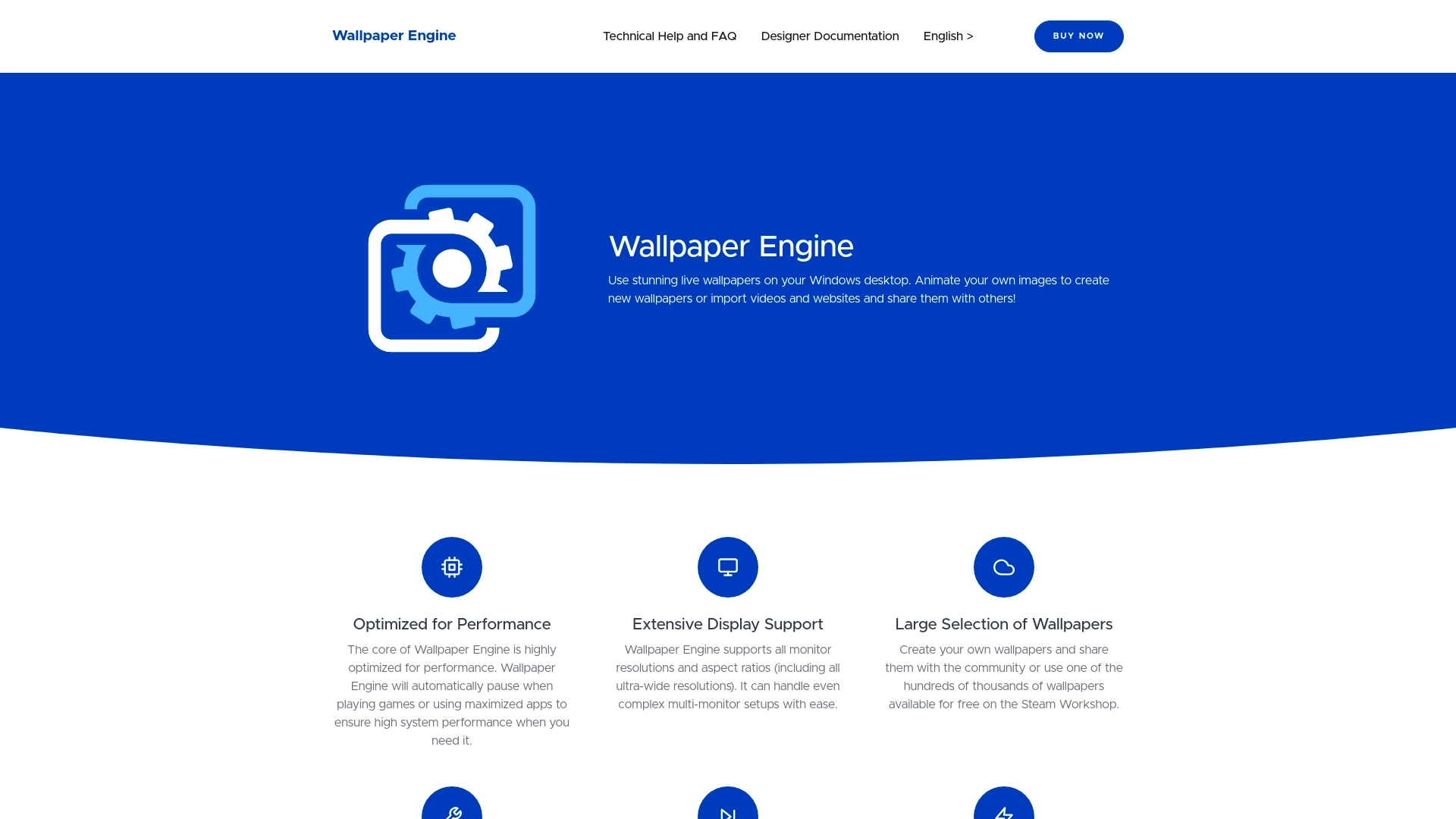 Wallpaper Engine website screenshot