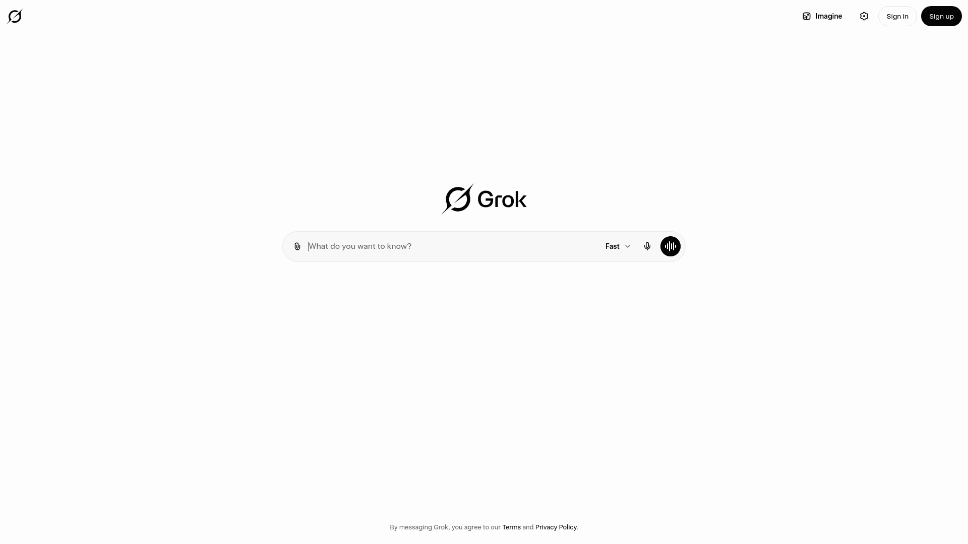 Grok website screenshot
