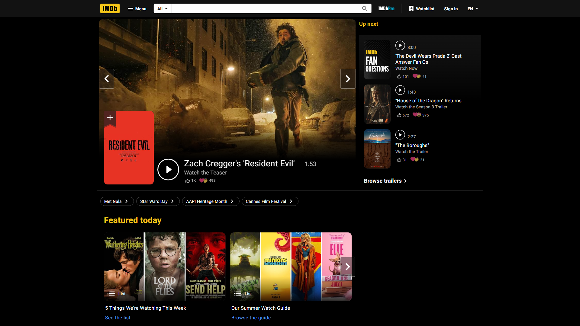 IMDb website screenshot