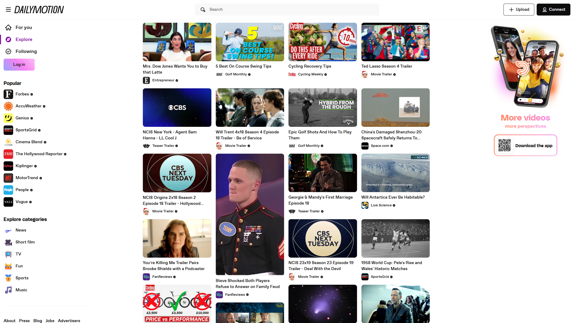 Dailymotion 网站截图