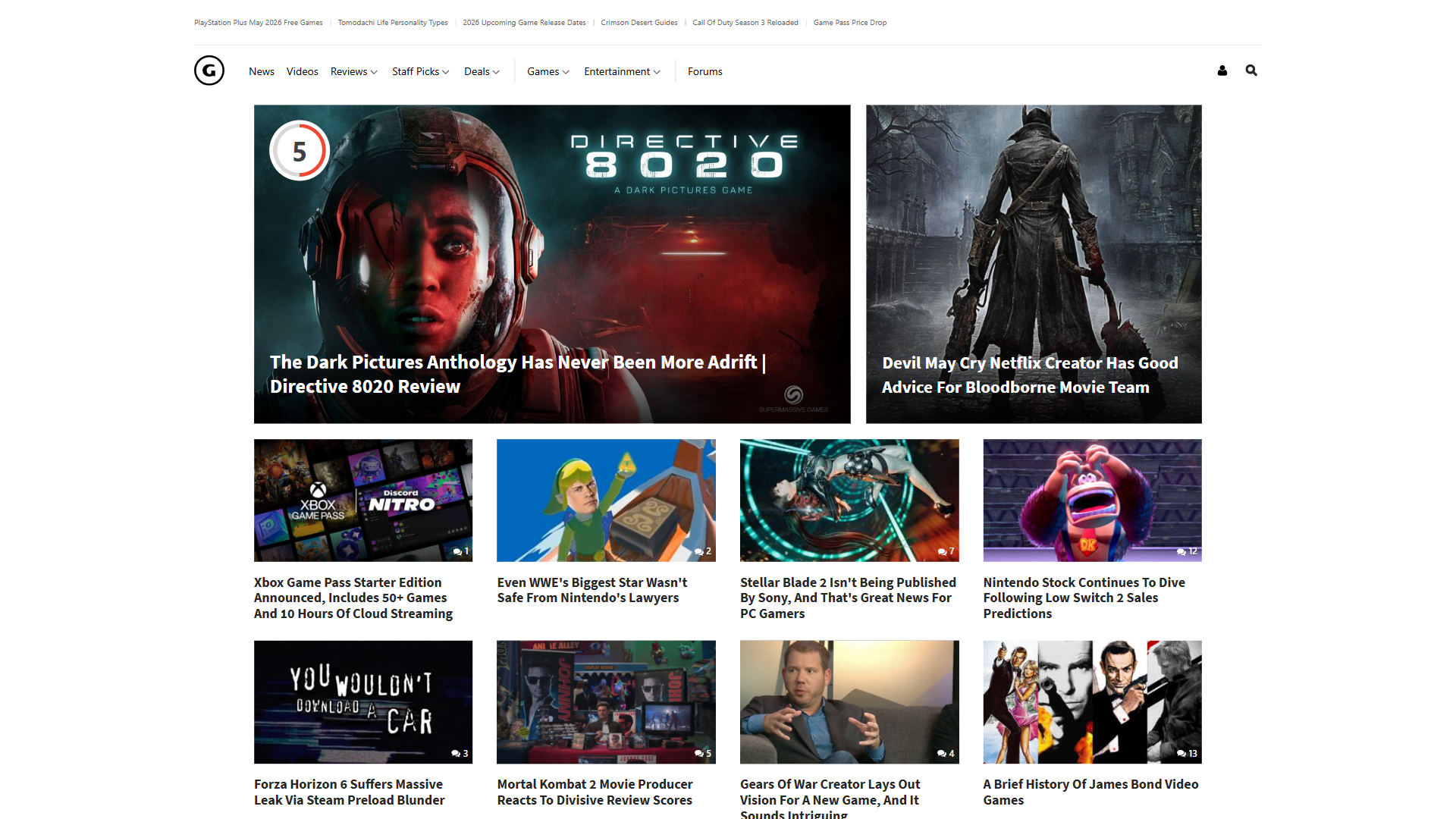 GameSpot website screenshot