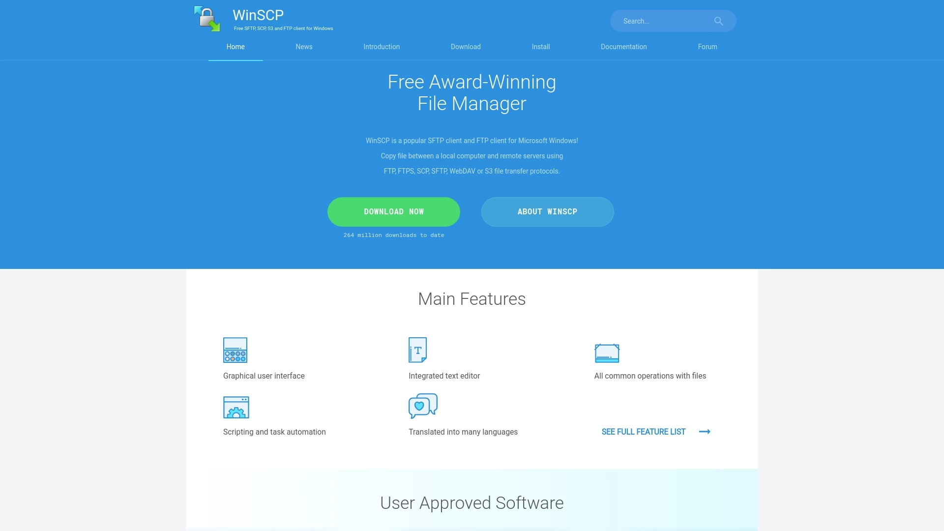 WinSCP website screenshot