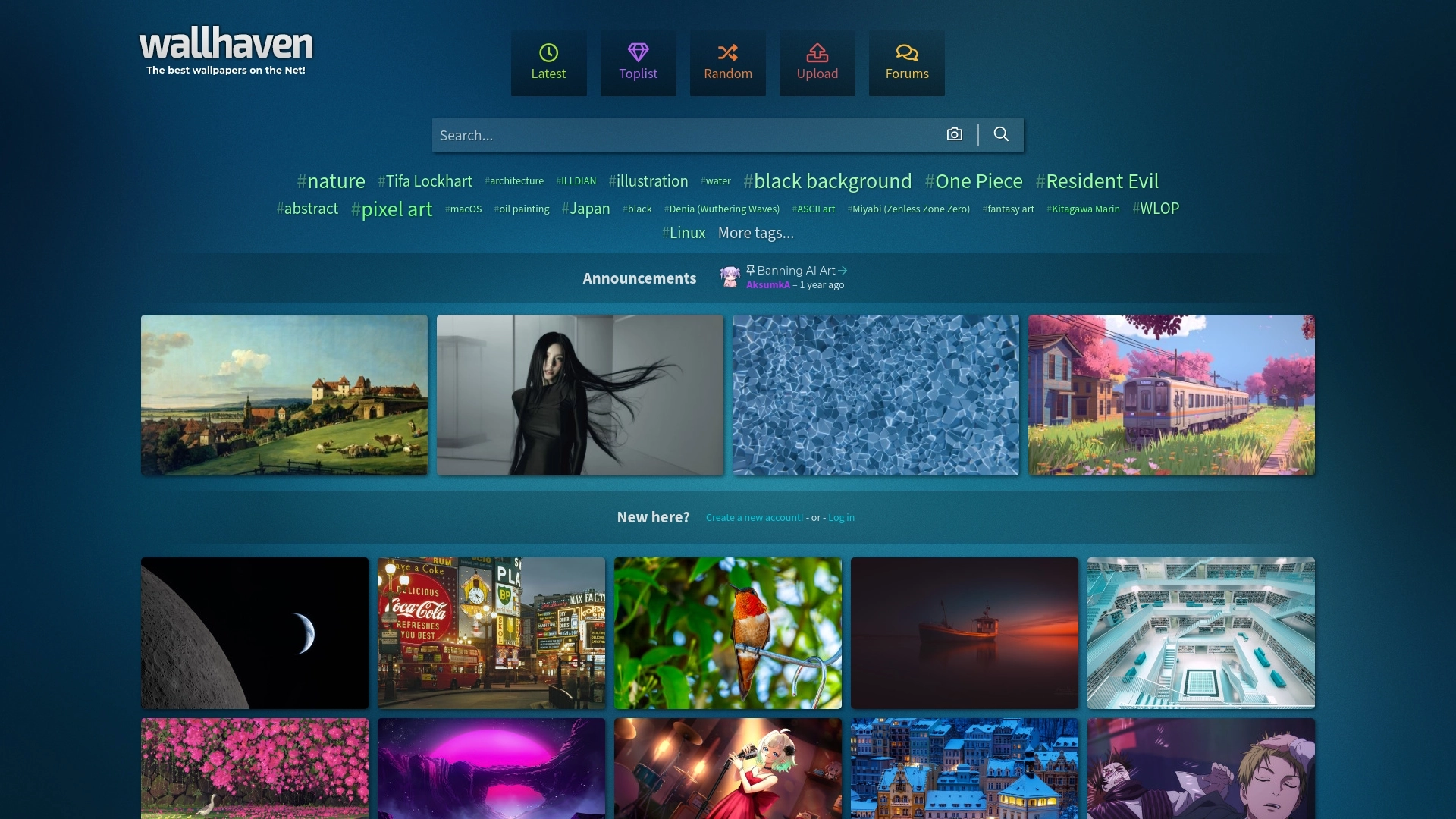 Wallhaven 网站截图