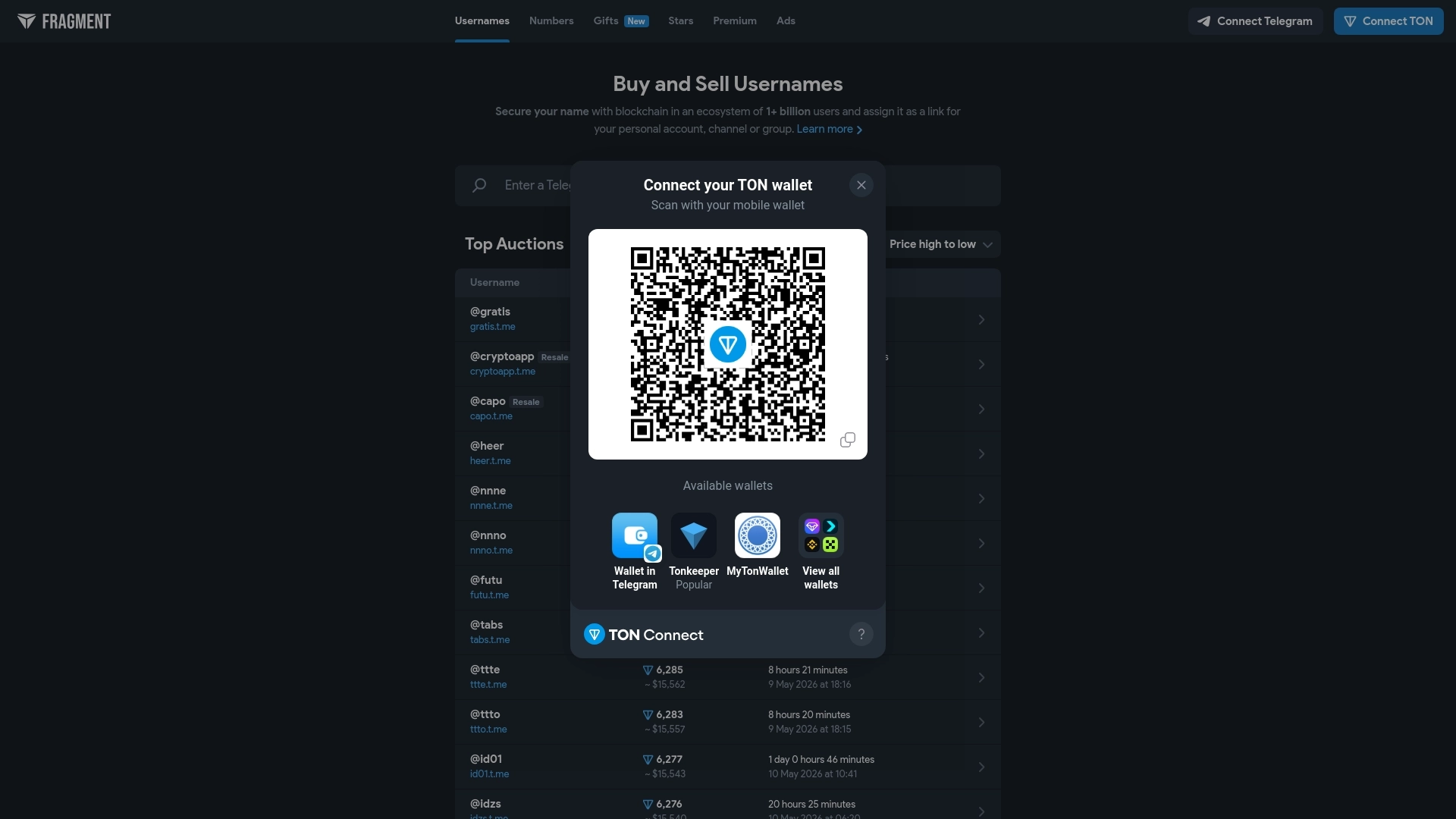 Fragment website screenshot