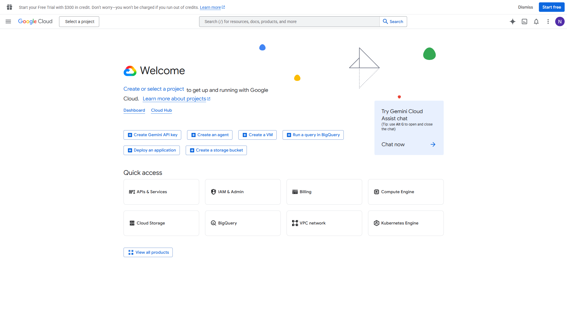 Google Cloud website screenshot