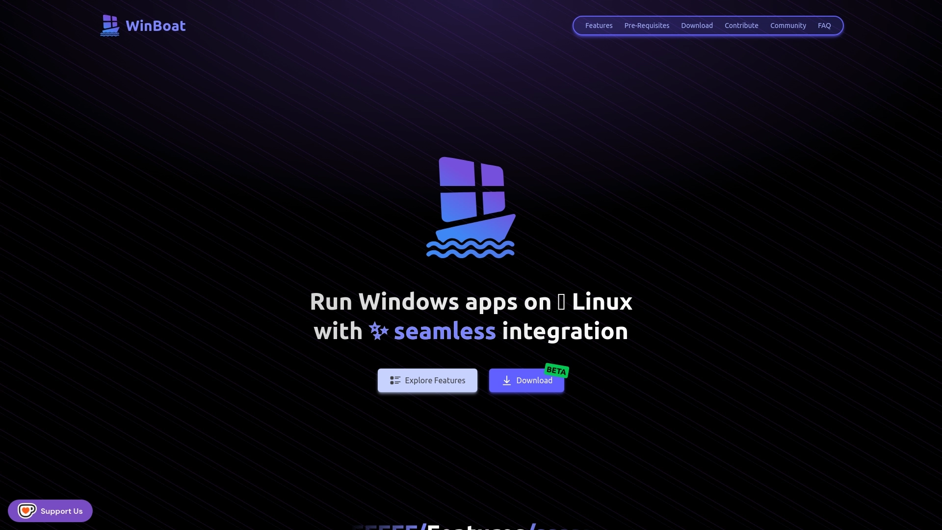 WinBoat 网站截图