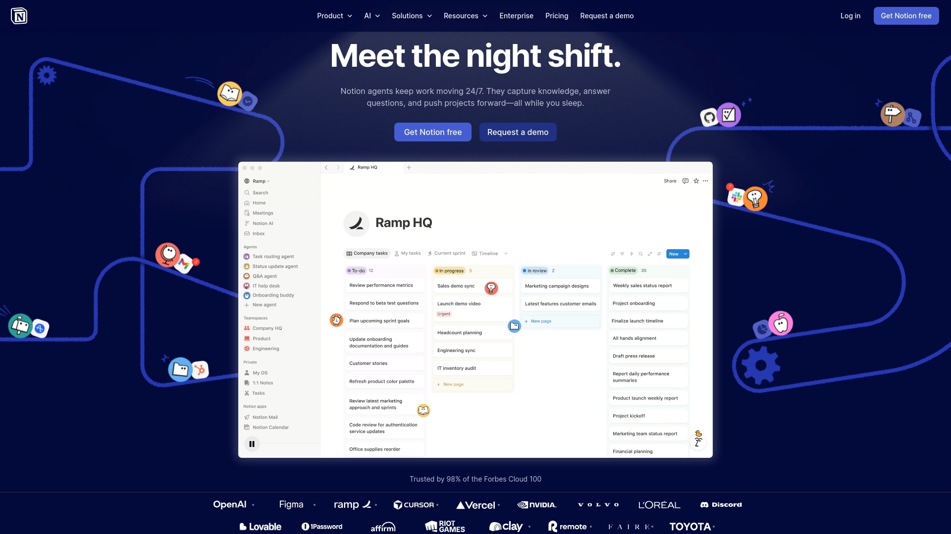 Notion website screenshot
